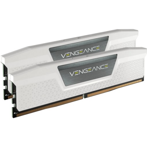 Corsair Vengeance White CMK32GX5M2B5600C40W is a 32GB DDR5 memory kit  (16GBx2) with a speed of 5600MHz and a CAS latency of