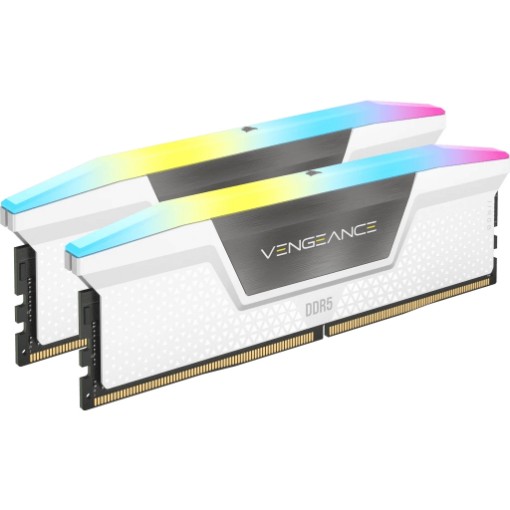 Изображение Память Corsair DDR 5 32G (16Gx2) 6400 CL36 Vengeance RGB White CMH32GX5M2B6400C36W