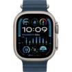 Picture of Apple Watch Ultra 2 49mm GPS + Cellular smartwatch, Titanium Case color, Blue Ocean Band strap color, One Size strap size.