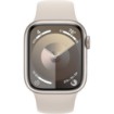 תמונה של שעון חכם Apple Watch Series 9 41mm Aluminum Case Rubber Sport Band GPS צבע שעון Starlight צבע רצועה Starlight גודל רצועה S/M יבואן רשמי