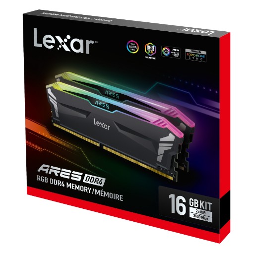 LEXAR RGB DDR4 UDIMM Memory 2x16GB 3600MHz CL18 LD4BU016G