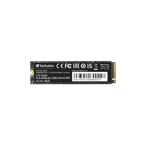 Picture of VERBATIM Vi3000 PCIe NVMe M.2 SSD 2TB Drive.