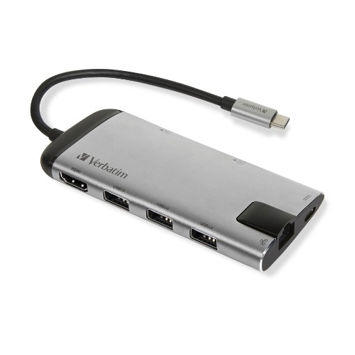 Изображение Хаб Verbatim USB-C MULTIPORT HUB USB 3.1 GEN 1/USB 3.0x3 /HDMI /SDH.