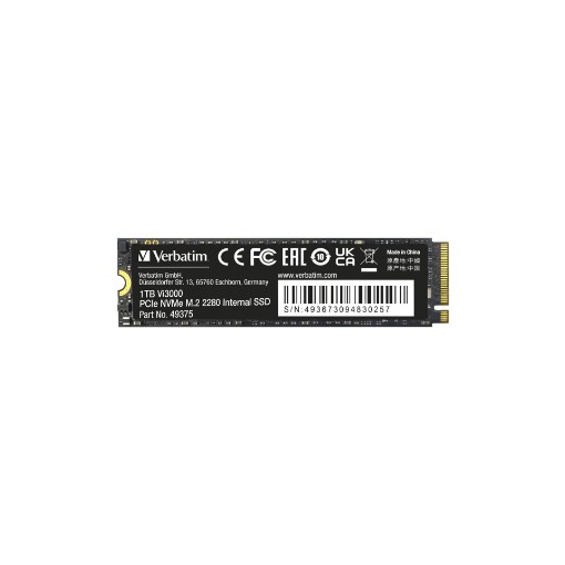 Picture of VERBATIM Vi3000 PCIe NVMe M.2 SSD 1TB Drive.