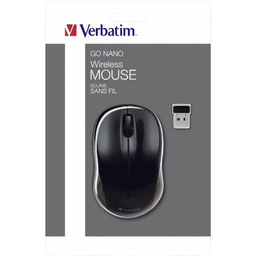 תמונה של עכבר VERBATIM GO NANO WIRELESS MOUSE BLACK