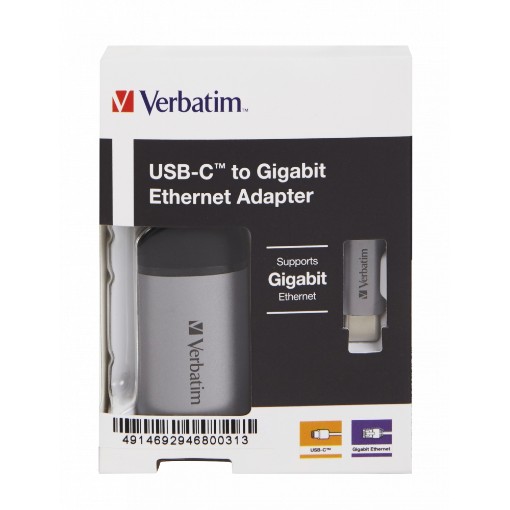Picture of Verbatim USB-C™ TO GIGABIT ETHERNET ADAPTER.