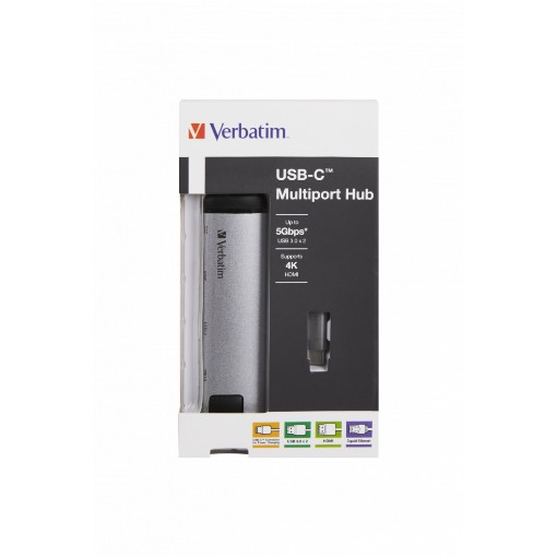 Изображение ХАБ VERBATIM USB-C™ MULTIPORT HUB USB 3.1/ HDMI /Gigabit Ethernet