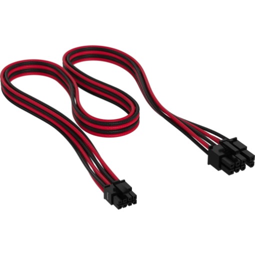 Picture of Corsair Premium Sleeved PCIe Type 5 Gen 5 Red/Black Cable CP-8920306.