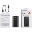 Picture of ADATA Technology P10000QCD Power Bank Backup Battery (10,000mAh, Black).