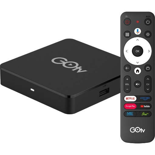 Picture of GOtv Plus 4K Ultra HD Android TV Streamer - Black color, one year warranty by the official importer.