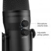 Picture of Fifine K690 USB Cardioid Condenser Desktop Microphone - Black color.