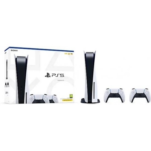 קונסולת משחק Sony PlayStation 5 825GB Bluray Edition + שני בקרי Dual ...