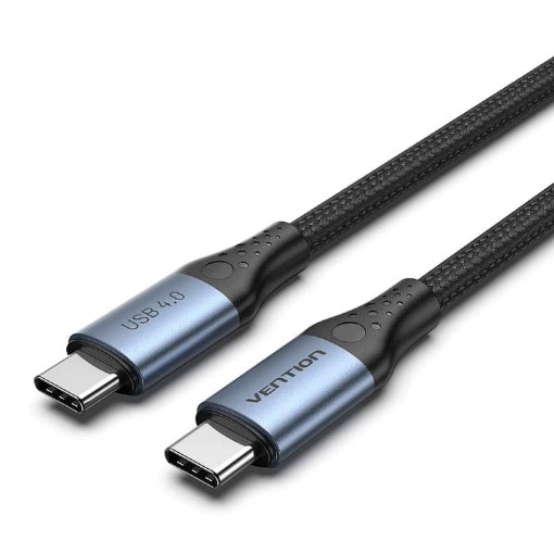 תמונה של כבל Vention USB-C 4.0 40Gbps 8K/60Hz 5A 240W 1m צבע כחול
