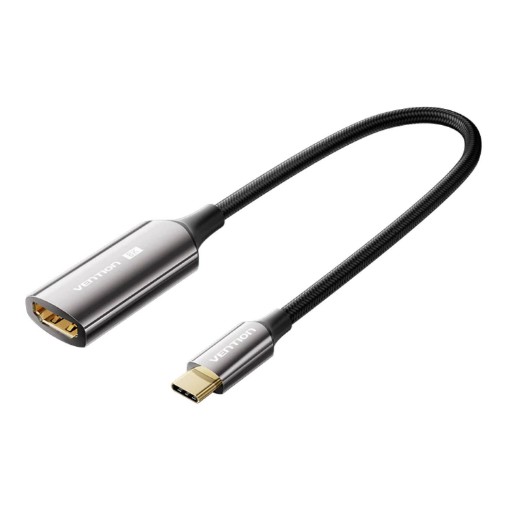 תמונה של ממיר Vention USB-C זכוכית 8K צבע שחור