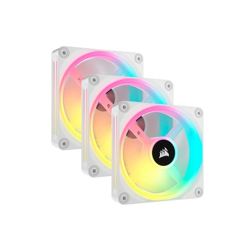 Изображение Corsair iCUE LINK QX120 RGB White 120mm PWM Fans x3 Starter Kit CO-9051006-WW