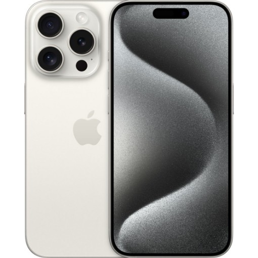 תמונה של טלפון סלולרי Apple iPhone 15 Pro 256GB בצבע לבן טיטניום
