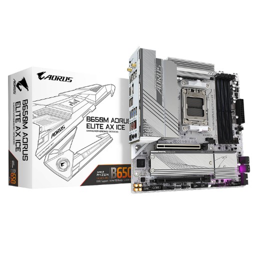 תמונה של לוח אם Gigabyte B650M AORUS ELITE AX ICE