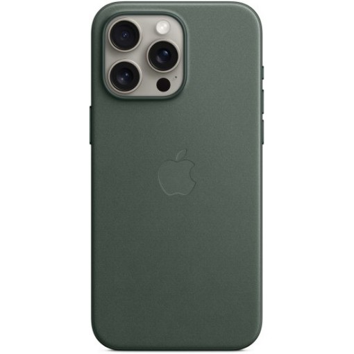 תמונה של כיסוי FineWoven מקורי ל-Apple iPhone 15 Pro Max עם חיבור MagSafe - צבע Evergreen