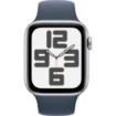 תמונה של שעון חכם Apple Watch SE 2023 GPS 44mm צבע שעון Silver Aluminium צבע רצועה Storm Blue Sport Band - גודל S/M