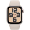 תמונה של שעון חכם Apple Watch SE 2023 GPS + Cellular 40mm צבע שעון Starlight Aluminium צבע רצועה Starlight Sport Band - גודל S/M