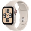 תמונה של שעון חכם Apple Watch SE 2023 GPS + Cellular 40mm צבע שעון Starlight Aluminium צבע רצועה Starlight Sport Band - גודל S/M
