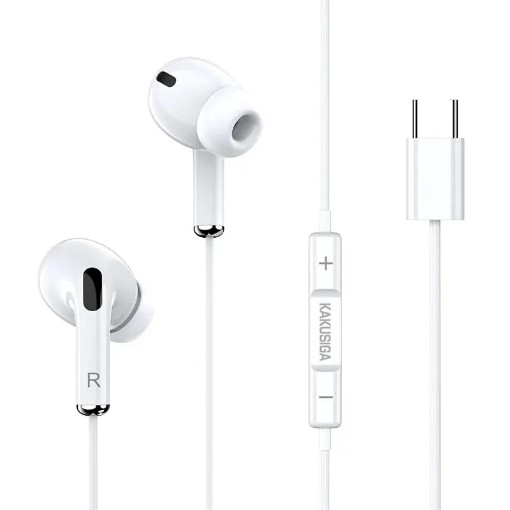 Picture of Wired headphones for girls with type C connection from KAKUSIGA, model KSC-727 JINGLING Pro.
