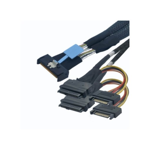 Picture of IPPON MCIO X8 cable for 2xSFF-8639 U.2, 65 cm long, model CST-MU702-G5.