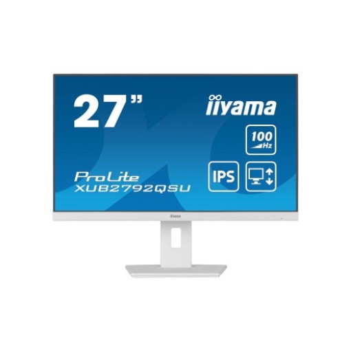 Изображение Монитор IIYAMA 27" ProLite WQHD 100Hz IPS белого цвета XUB2792QSU-W6.