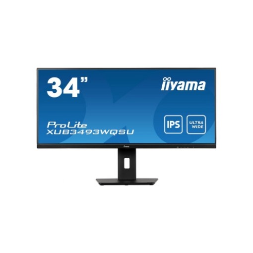 תמונה של מסך מחשב IIYAMA 34" ProLite UWQHD 75Hz 4ms IPS Monitor XUB3493WQSU-B5