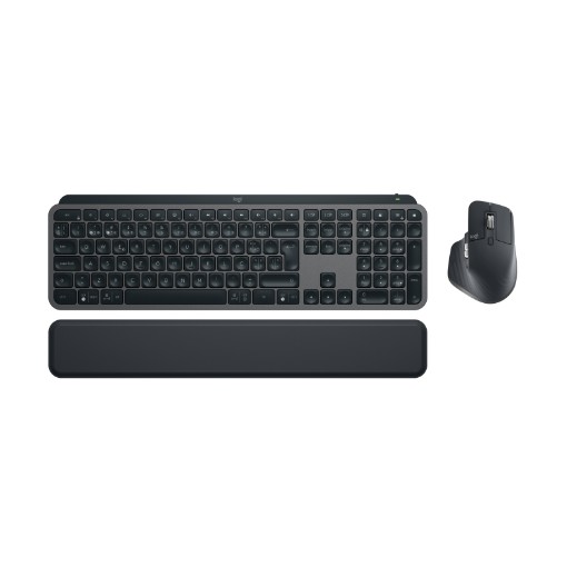 סט מקלדת MX Keys S עם משענת כף יד ועכבר MX Master 3S אלחוטיים Logitech ...