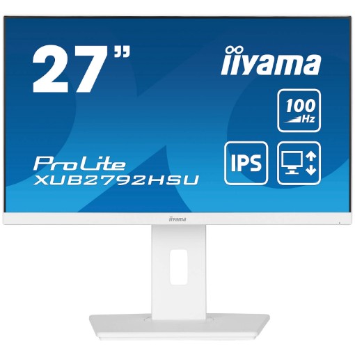 תמונה של מסך מחשב IIYAMA 27" ProLite FHD 100Hz 0.4ms IPS Monitor White XUB2792HSU-W6