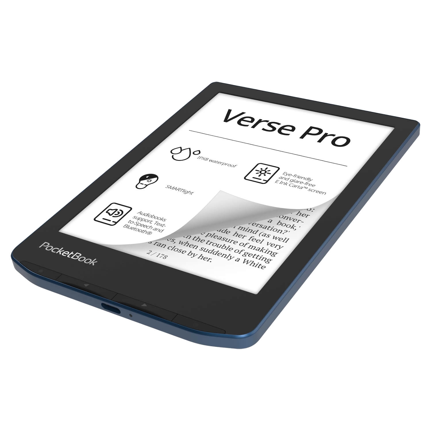 Electronic book PocketBook 6 634 Verse Pro Blue PB634-A-WW. - 1PC.co.il