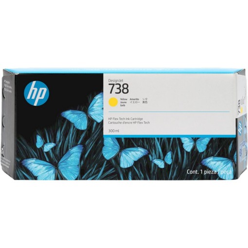 Picture of Yellow ink refill HP 738 300ml 676M8A.