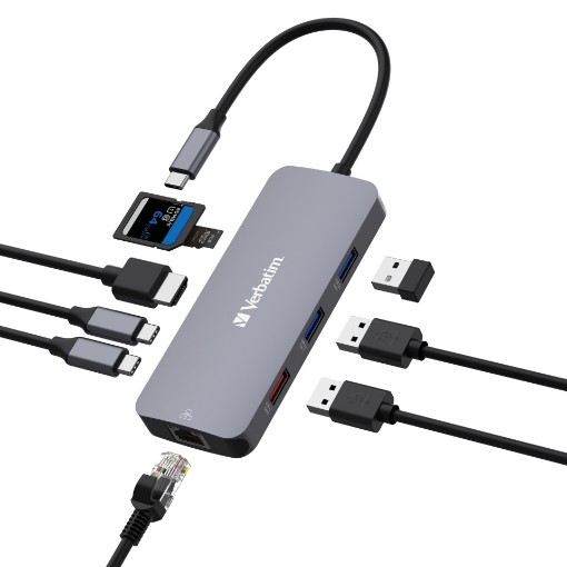 Picture of Docking station VERBATIM USB-C™ PRO MULTIPORT HUB
