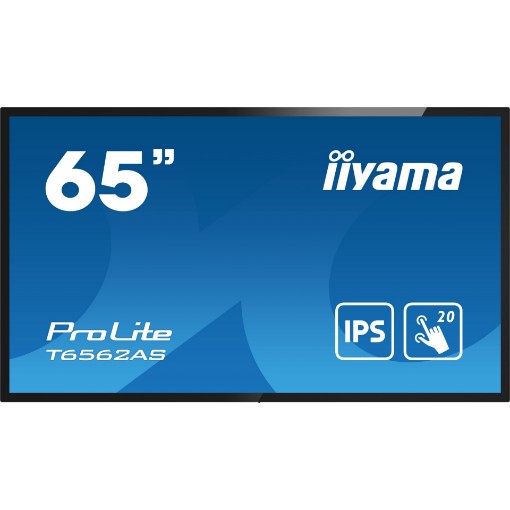 Изображение Дисплей IIYAMA 65" ProLite IPS 20pt Touch 4K PCAP Interactive Display T6562AS-B1.