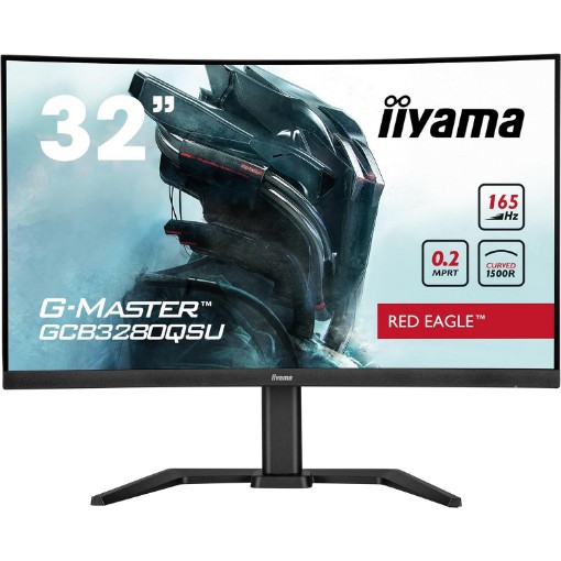 תמונה של מסך גיימינג IIYAMA 31.5" WQHD 165Hz 0.2ms VA G-Master Gaming Curved Monitor GCB3280QSU-B1
