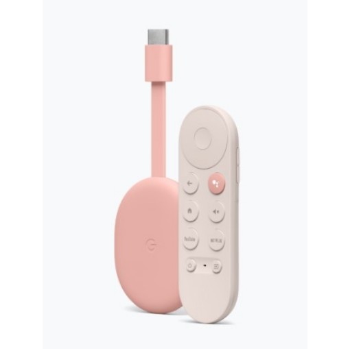 Изображение Стример Google Chromecast 4K с Google TV — цвет светло розовый