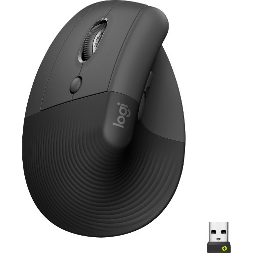 Изображение Беспроводная эргономичная вертикальная мышь Logitech Lift (левая) - графит.