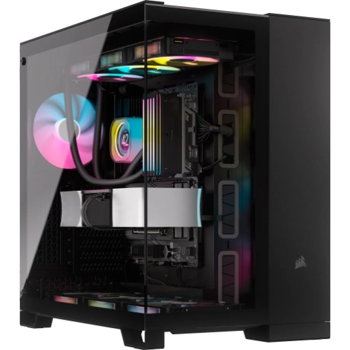 Изображение Корпус компьютера Corsair 6500X с закаленным стеклом, черный, средний башенный корпус CC-9011257-WW.