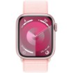 Изображение Умные часы Apple Watch Series 9 (GPS) 41 мм с розовым алюминиевым корпусом и светло-розовым спортивным ремешком с измерением уровня кислорода в крови - розовые MR953LL/A.