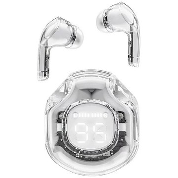 תמונה של אוזניות AceFast T8 Crystal Bluetooth בצבע לבן (White Moon)