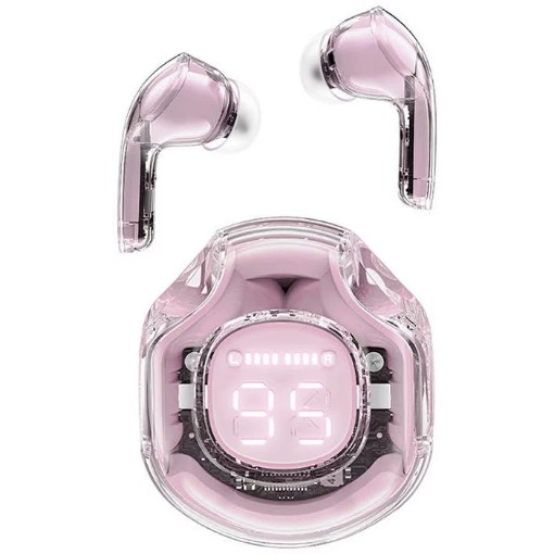תמונה של אוזניות AceFast T8 Crystal Bluetooth בצבע ורוד (Lotus Pink)
