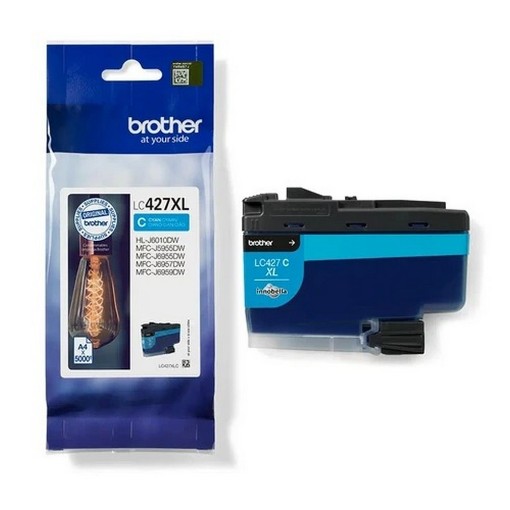 Picture of Brother LC-427XLC Cyan Ink Cartridge, Original.