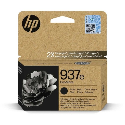 Picture of HP 937e XL black ink cartridge for 9730 Pro original.