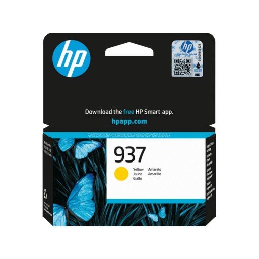 Picture of HP 937 Yellow Ink Cartridge 4S6W4NE for 9730 Original.