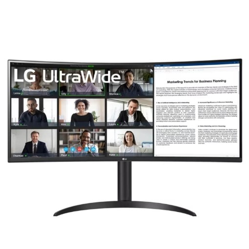 תמונה של מסך מחשב קעור LG 34" UltraWide VA WQHD 100Hz 5ms 1800R 34WR55QC-B