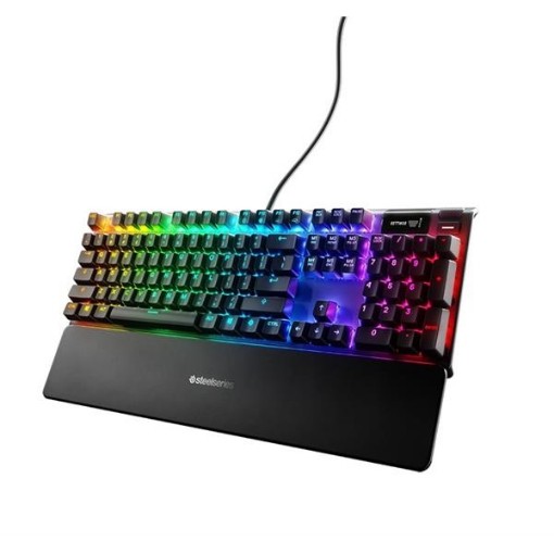 Picture of SteelSeries Apex 7 Blue Switch gaming keyboard.