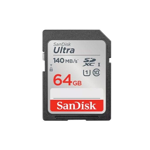 תמונה של כרטיס זיכרון Ultra SDXC בנפח 64GB מבית Sandisk דגם SDSDUNB-064G-GN6IN