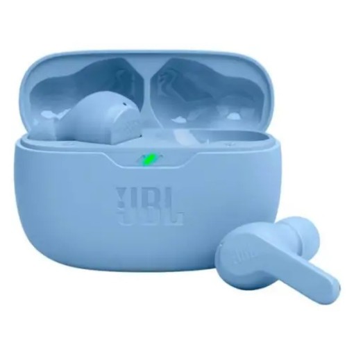 Изображение Беспроводные наушники JBL Wave Beam в синем цвете.