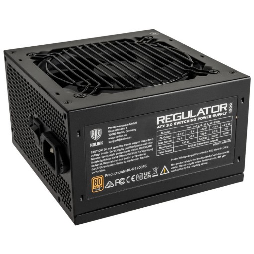 תמונה של ספק כוח Kolink PSU Regulator 1200W (ATX 3.0) 80 PLUS Gold KL-R1200FG